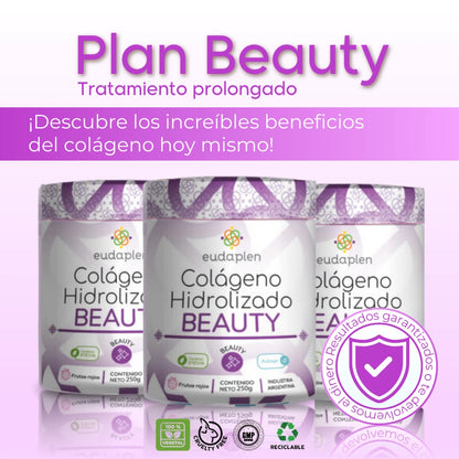 Combo x3 Colágeno Hidrólizado Beauty® | Con Resveratrol, Biotina y Vitamina C.